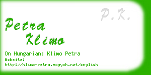 petra klimo business card